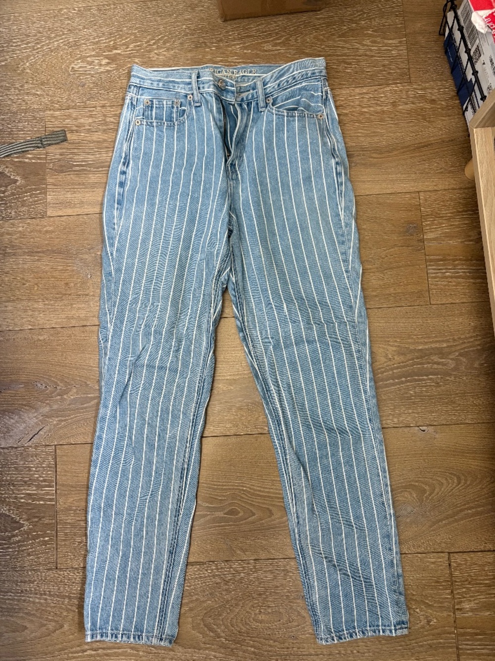 American Eagle striped slim fit jeans
